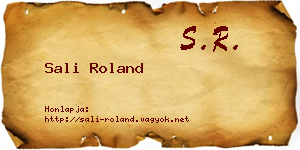 Sali Roland névjegykártya
